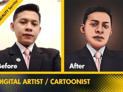 A stunning Cartoon portrait of yourself