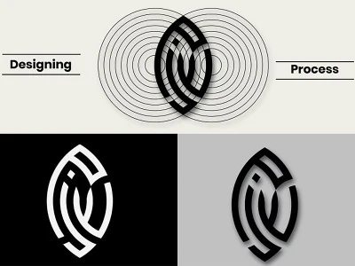 Unique modern monogram logo design