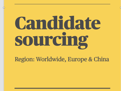 Candidate sourcing list and comments / Screen notes based on our discussion