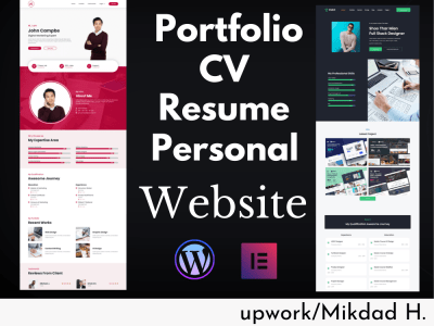Portfolio, CV, Resume, Personal Website in Wordpress