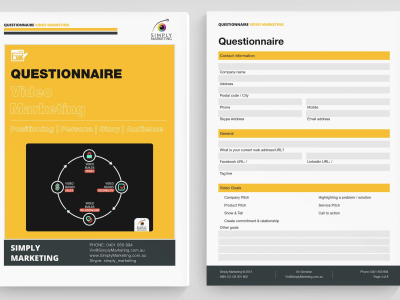A designed fillable pdf form