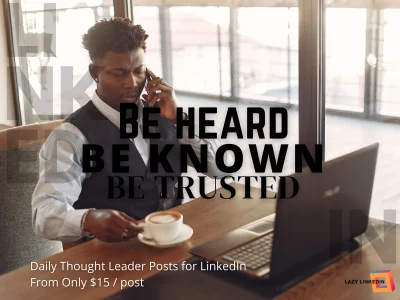 Daily LinkedIn Thought Leader Post with Graphics to attract clients ...