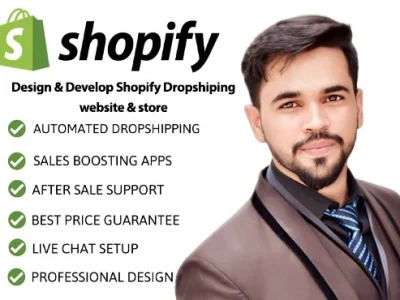 A shopify website setup with social media setup