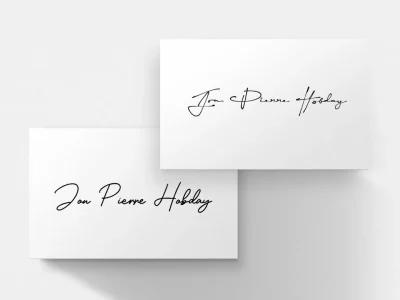 Professional handwritten signature style logo design