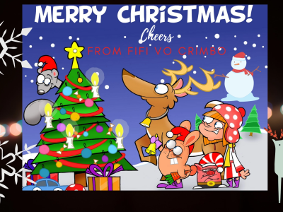 A Christmas holiday seasonal voice over, funny and jolly