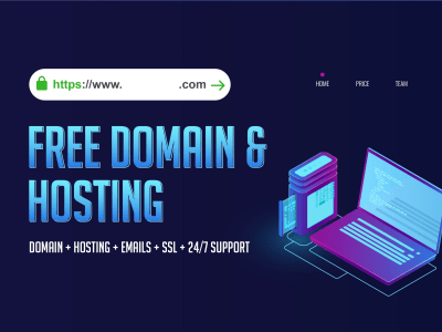 A domain name with SSL, free cPanel web hosting, or WordPress web hosting
