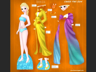 A beautiful custom personalized paper dolls printable