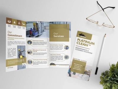 A clean, elegant and aesthetic Tri-fold brochure