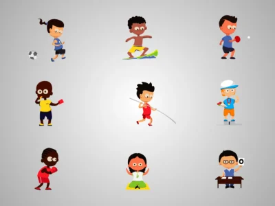 An animated characters with awesome movements and facial expressions.