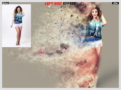 A scatter or splatter or dispersion effect in your photo
