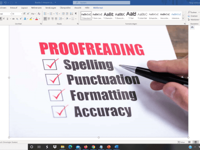 Proofreading and edit of your German text!