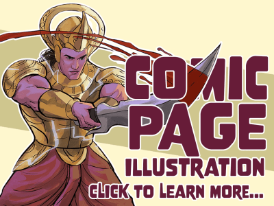 A fantastic comic page illustrated for your story