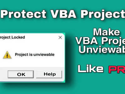 To protect or secure your Excel file (VBA, Worksheet, Workbook)