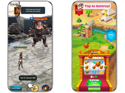 Playable ads for popular ads networks