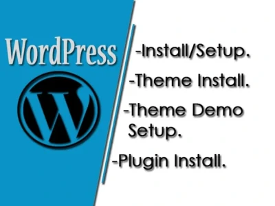 WordPress installation with Theme setup.