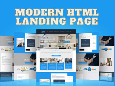 A html css landing page design or one page website | Upwork