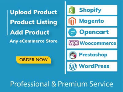 Upload product listing add product any ecommerce store