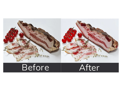High-quality food products editing