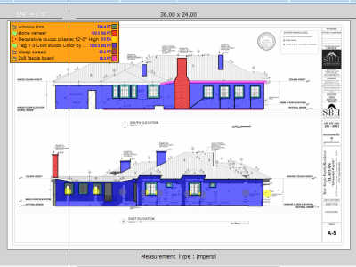 An accurate Quantity Takeoff/Estimation on Spread sheet