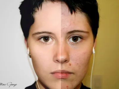A professional beauty retouching.