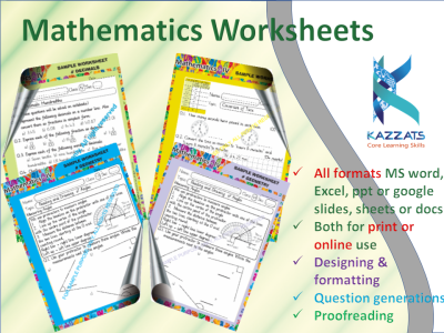 An interactive worksheet for online teaching