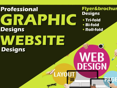 Professional  graphic design for flyer brochure logo banner ads