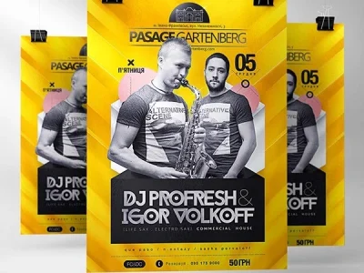 A creative poster or party flyer for your event