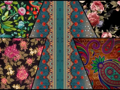 Attractive seamless textile patterns, fabric seamless print, repeat patter