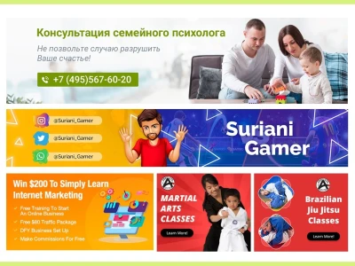 A fantastic banner for Facebook, Instagram, for website