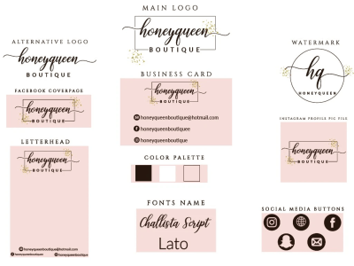 An attractive elegant signature logo branding kit