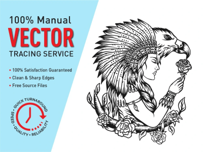 To vectorize, redraw, recreate your logo or image within 2 to 4 hours