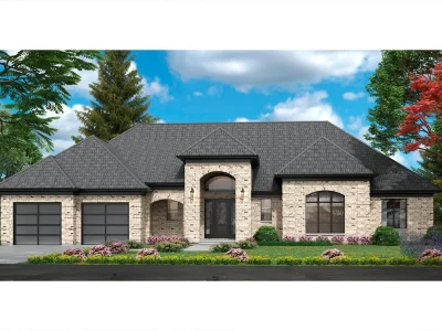 A photorealistic exterior renderings