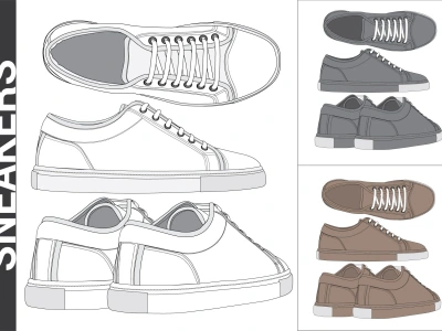 Shoe or footwear sketch