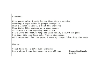 Stunning lyrics over your instrumental