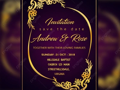 A beautiful invitation card for a wedding, party, holiday or baby & kids