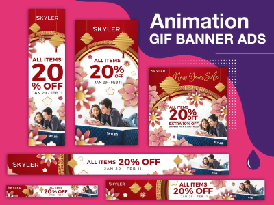 Facebook or Google Animated GIF Banner Ads