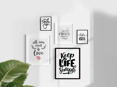 A minimalist typography poster, quote poster design