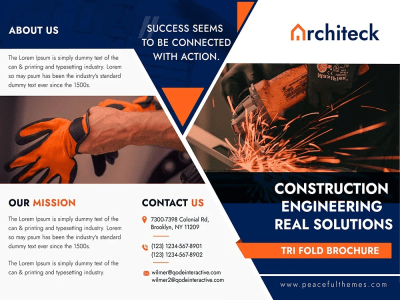 An amazing trifold, bifold brochure for your business