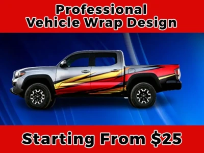 An eye-catching Vehicle wrap designs for your car, truck, van