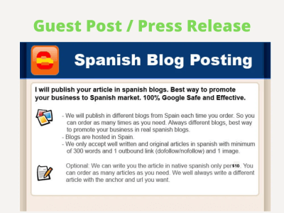 Published Your Content in Spanish Blogs