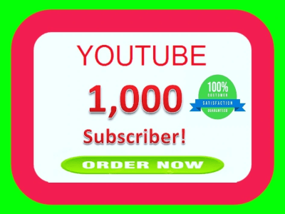 1000 Guaranteed YouTube Subscribers For Your YouTube Channel