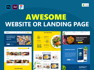 Responsive professional landing page homepage awesome and stunning website