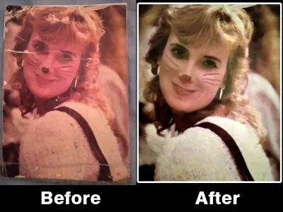 Restoration of old image in photoshop