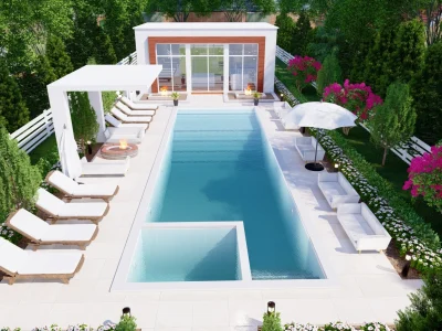 An amazing landscape design for the front yard and backyard of your house.