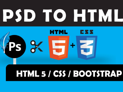 PSD convert to HTML5,css3 and bootstrap5