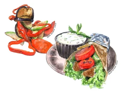 Food Illustration for your book, article, cafe or restaurant, advertisement