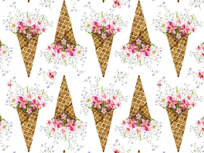 A beautiful watercolor pattern with up to 8 elements