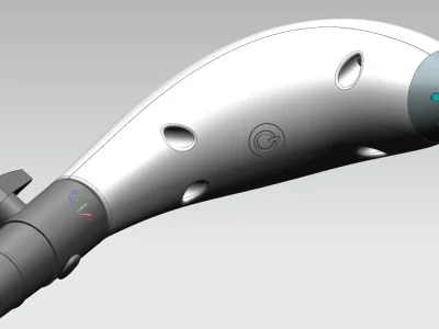 3D model of the designed device that can be manufactured and fully working
