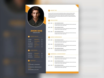 You will get a Resume professional CV & Resume design