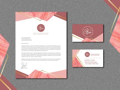 Business card, letterhead, and stationery items design